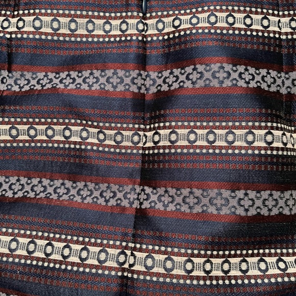 Ann Taylor LOFT blue and burgundy horizontal striped skirt - Picture 2 of 4